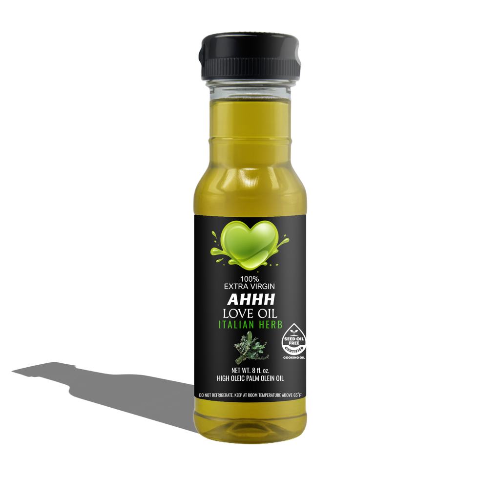 AHHH Love Oil Italian Herb plant-based high-heat cooking oil with classic herb blend